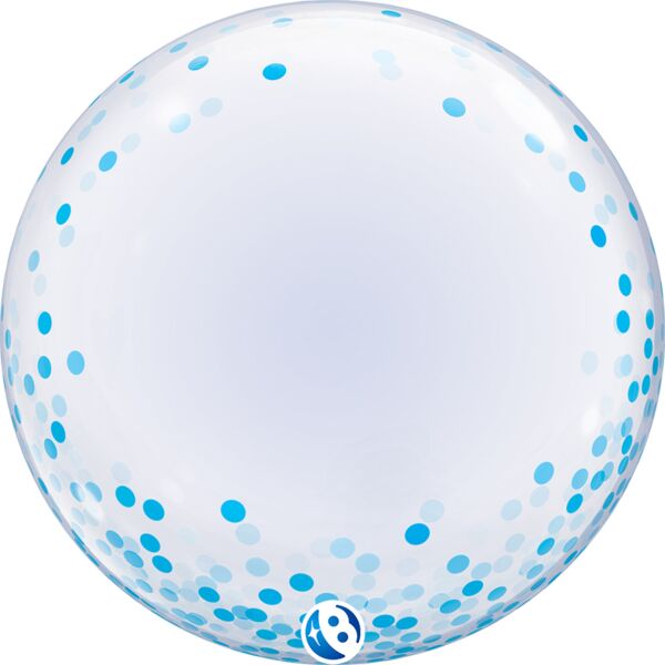 Bubble Blue Confetti Dots 24"