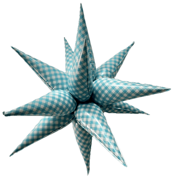 Burst Exploding StarBurst Blue Checkered