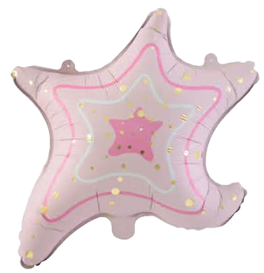 Star Fish Foil Balloon Pink