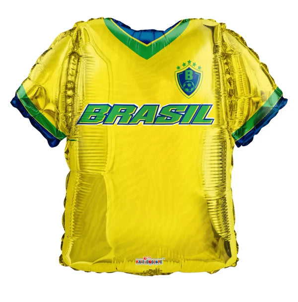 Soccer Jersey Brazil Foil Balloon
