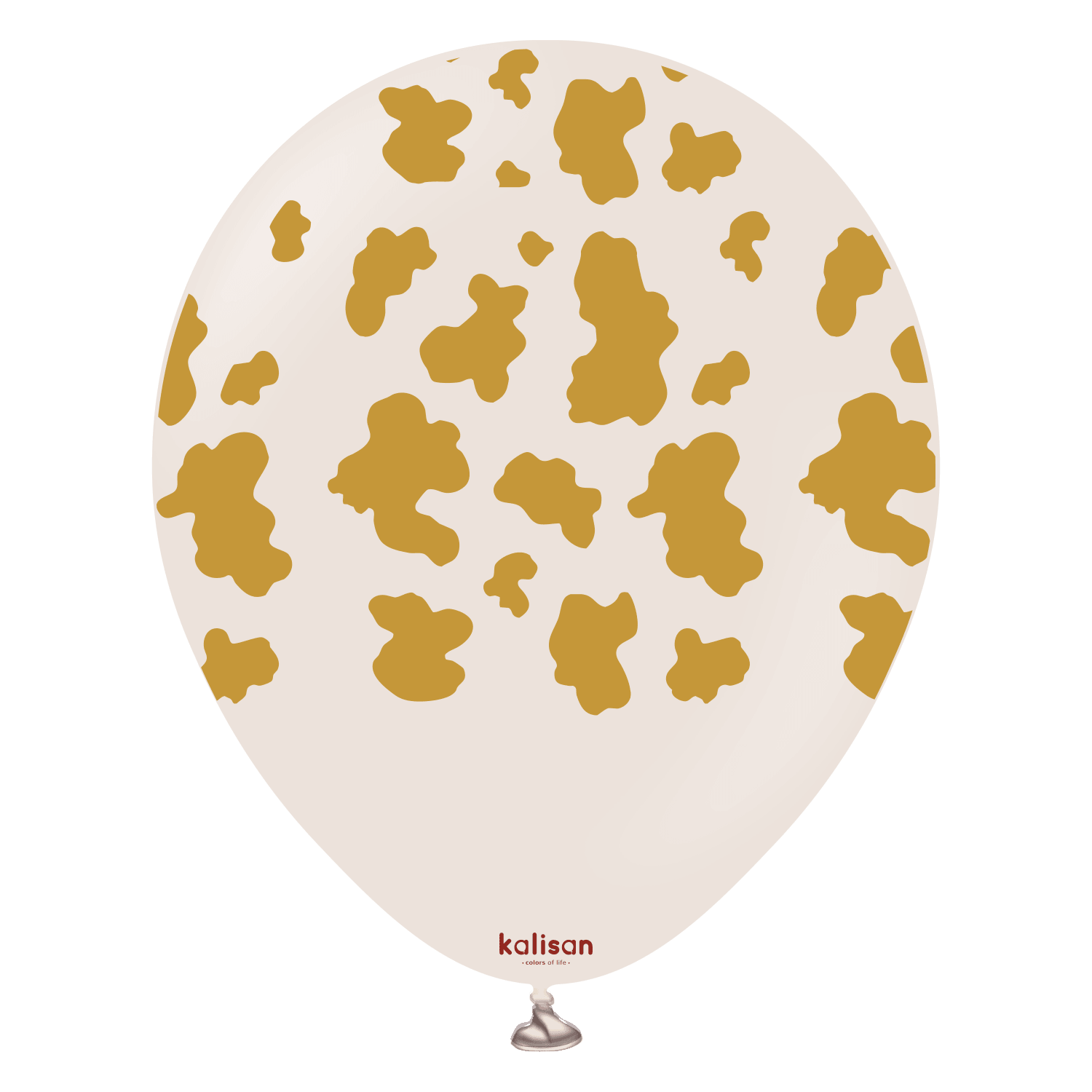 Kalisan Safari Cow White Sand/Gold Print 12"