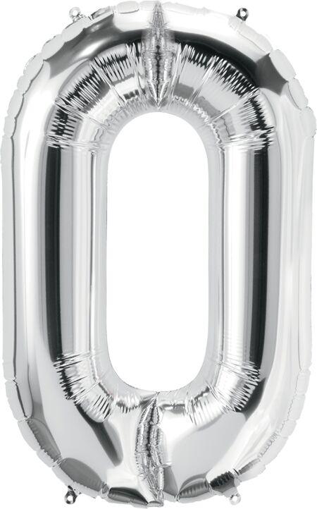 Number 0 Silver 34"