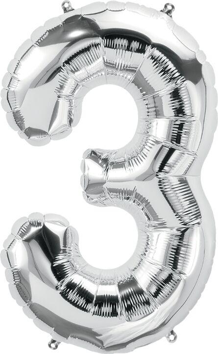 Number 3 Silver 34"
