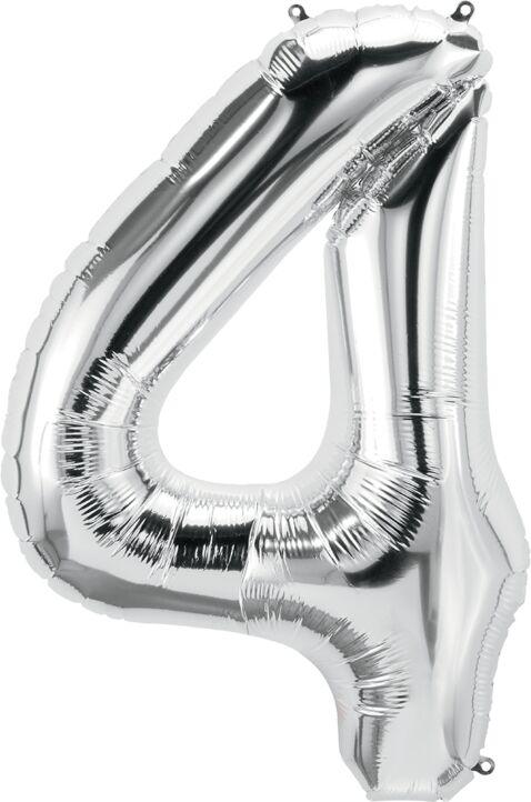 Number 4 Silver 34"