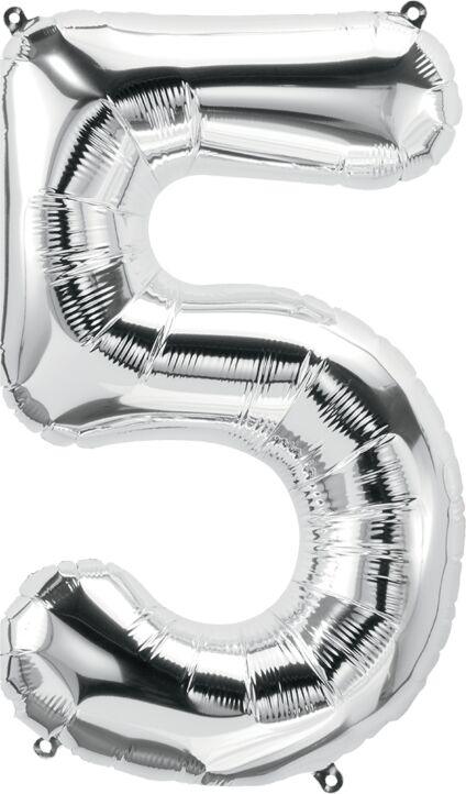 Number 5 Silver 34"