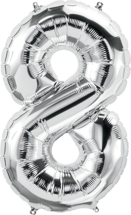 Number 8 Silver 34"