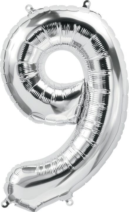 Number 9 Silver 34"