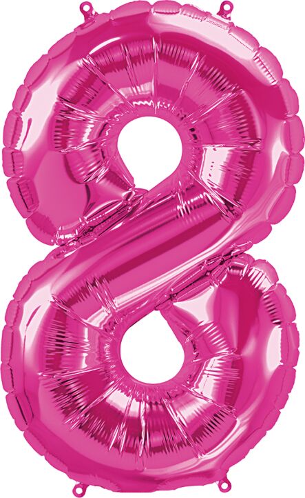 Number 8 Pink 34"