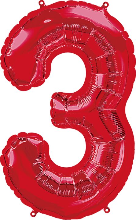 Number 3 Red 34"