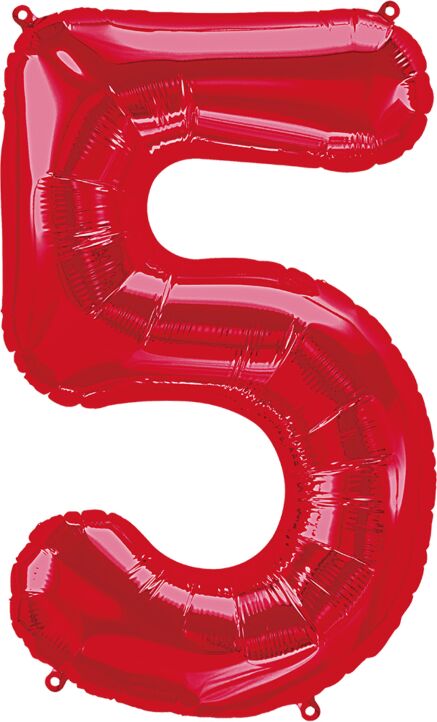 Number 5 Red 34"