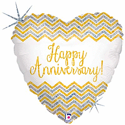 Anniversary Chevron Heart