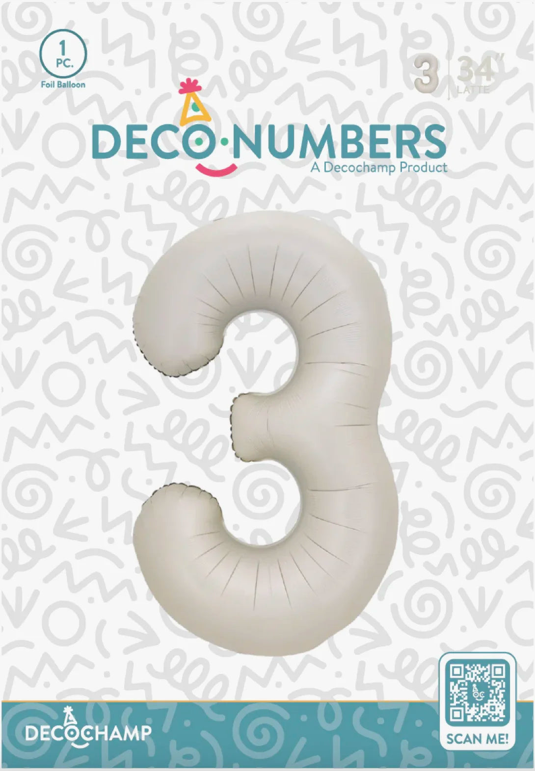 Number 3 Latte 34" DecoChamp