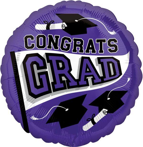 Congrats Grad Purple 17"