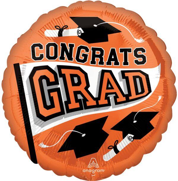 Congrats Grad Orange 17"