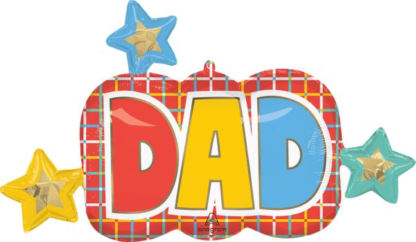DAD Graphic Grid Foil Balloon