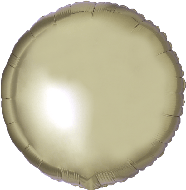 Giant 68" Round White Gold Foil Balloon