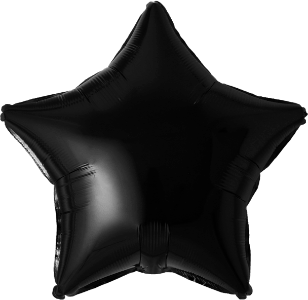 Giant 68" Star Black Foil Balloon