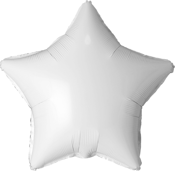 Giant 68" Star White Foil Balloon