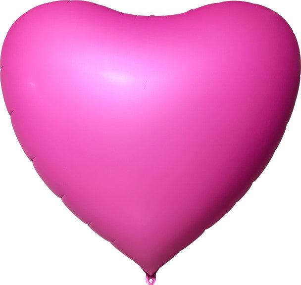 Giant 68" Heart Matte Hot Pink Foil Balloon