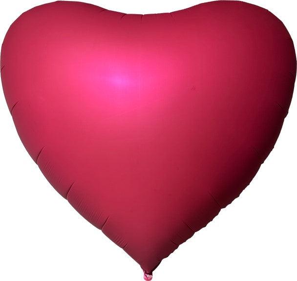 Giant 68" Heart Matte Red Foil Balloon