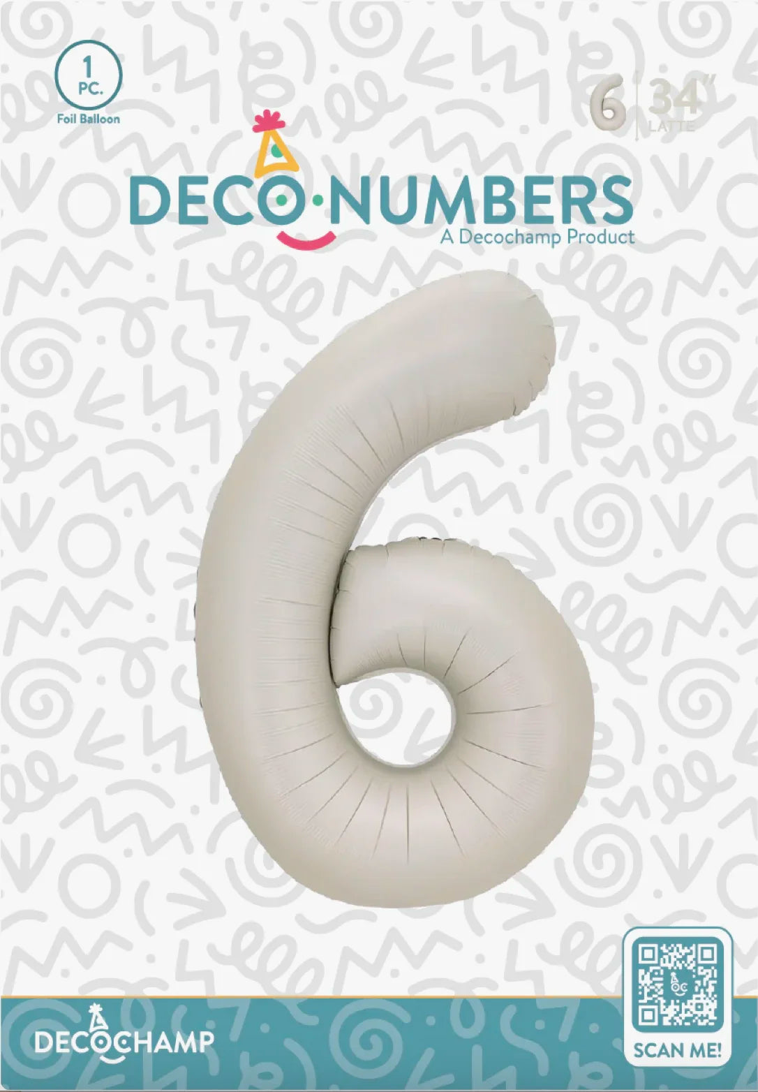 Number 6 Latte 34" DecoChamp