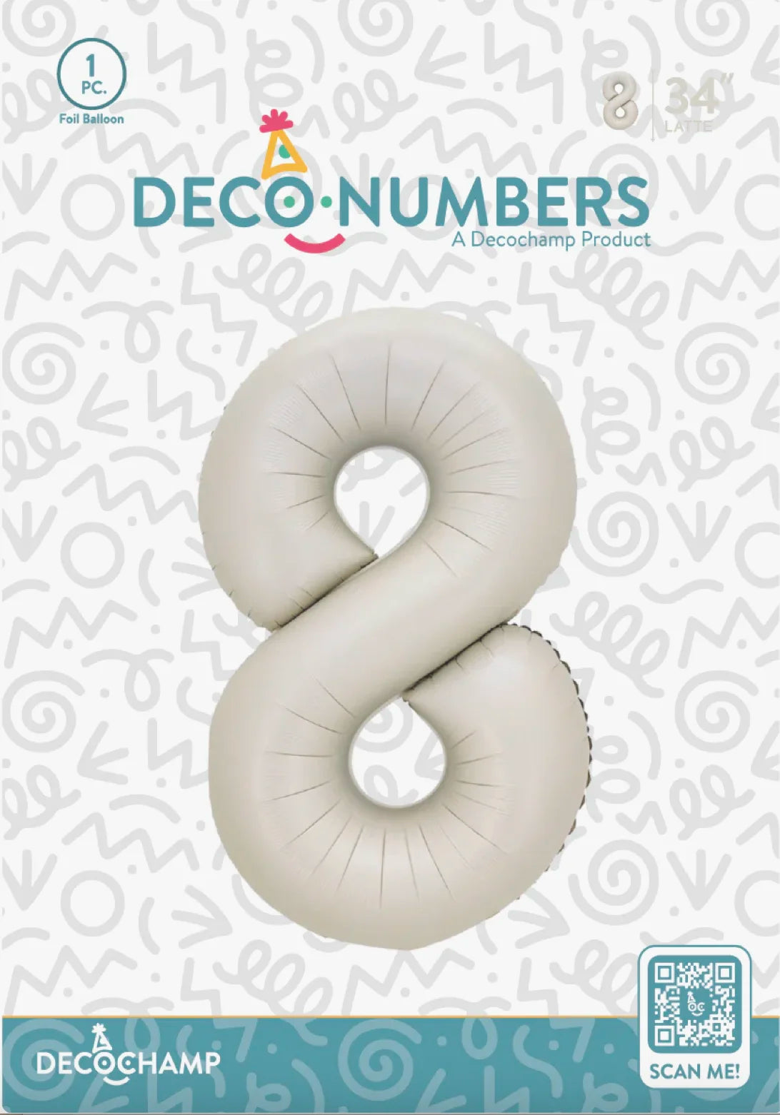 Number 8 Latte 34" DecoChamp