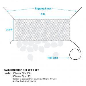 Balloon Net Prestrung™ – 7′ x 9′ - 125 9" Balloons