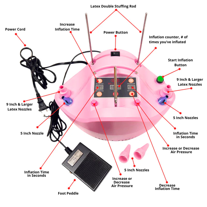 CD-608P Digital Precision Inflator Pink