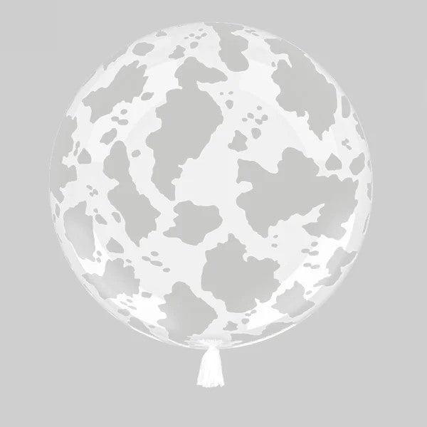 Cow Print Clear - White