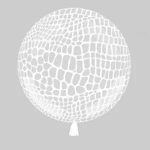 Crocodile Print Clear - White