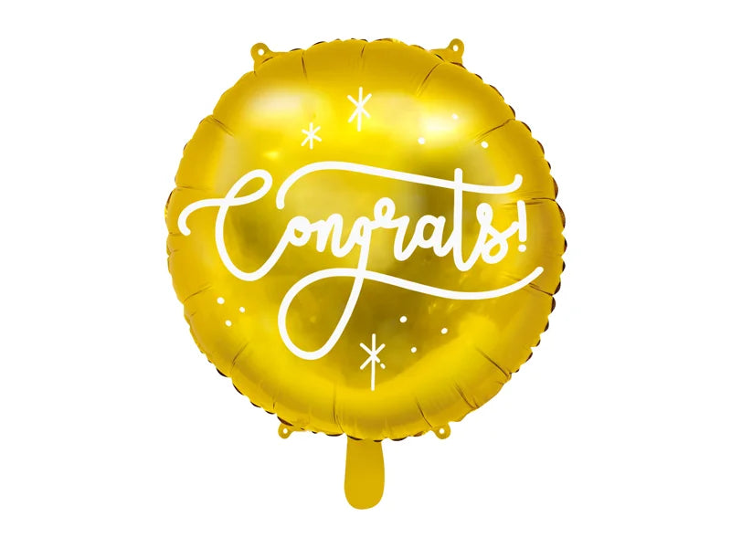 Congrats Gold Foil Balloon