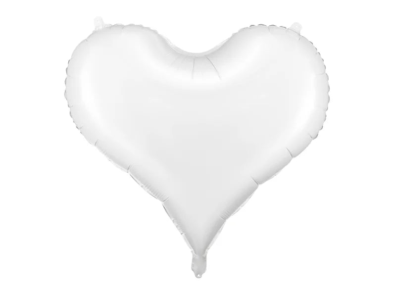 Heart Foil, White 29"