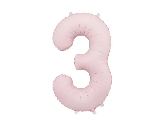Number 3 Light Pink 40"