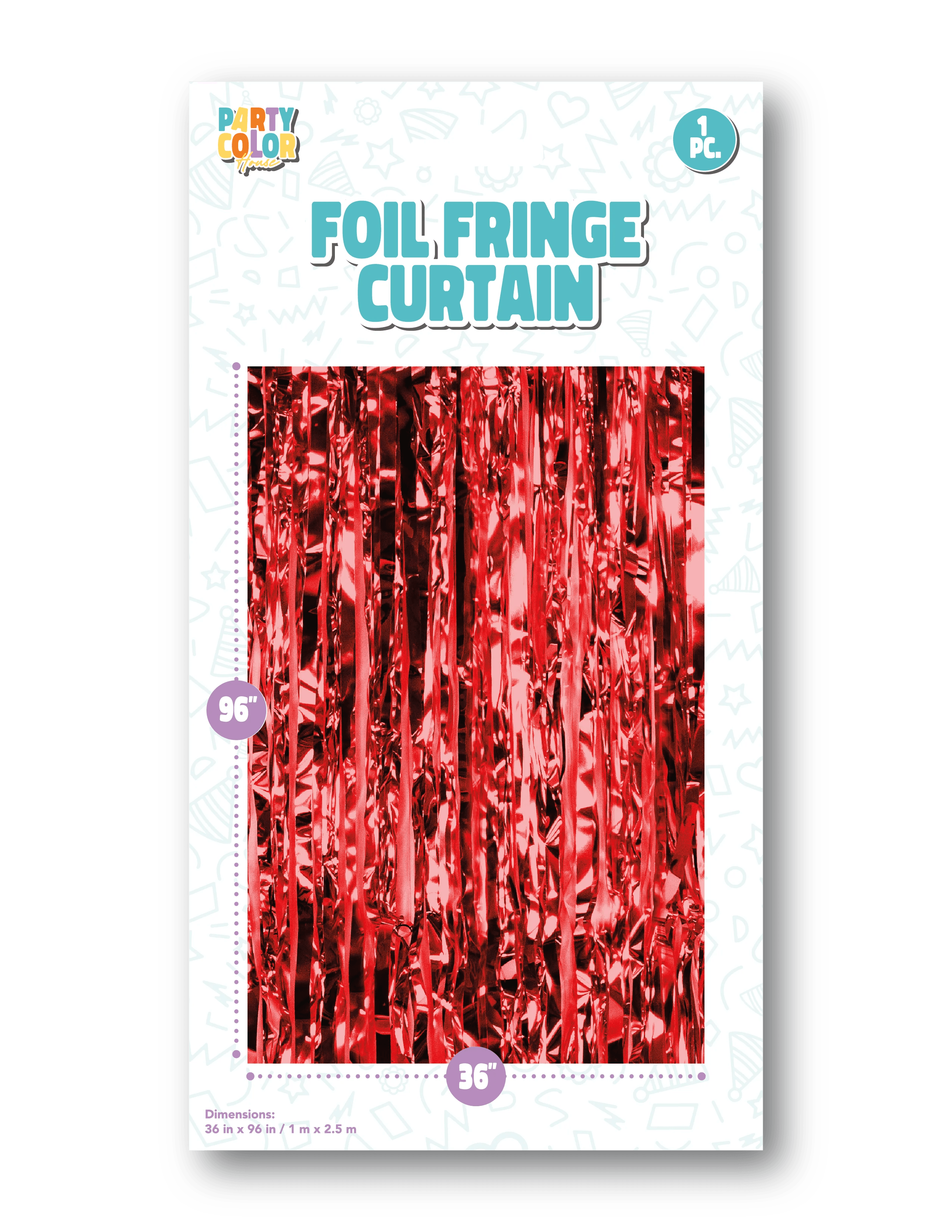 Curtain, Gloss Foil Red