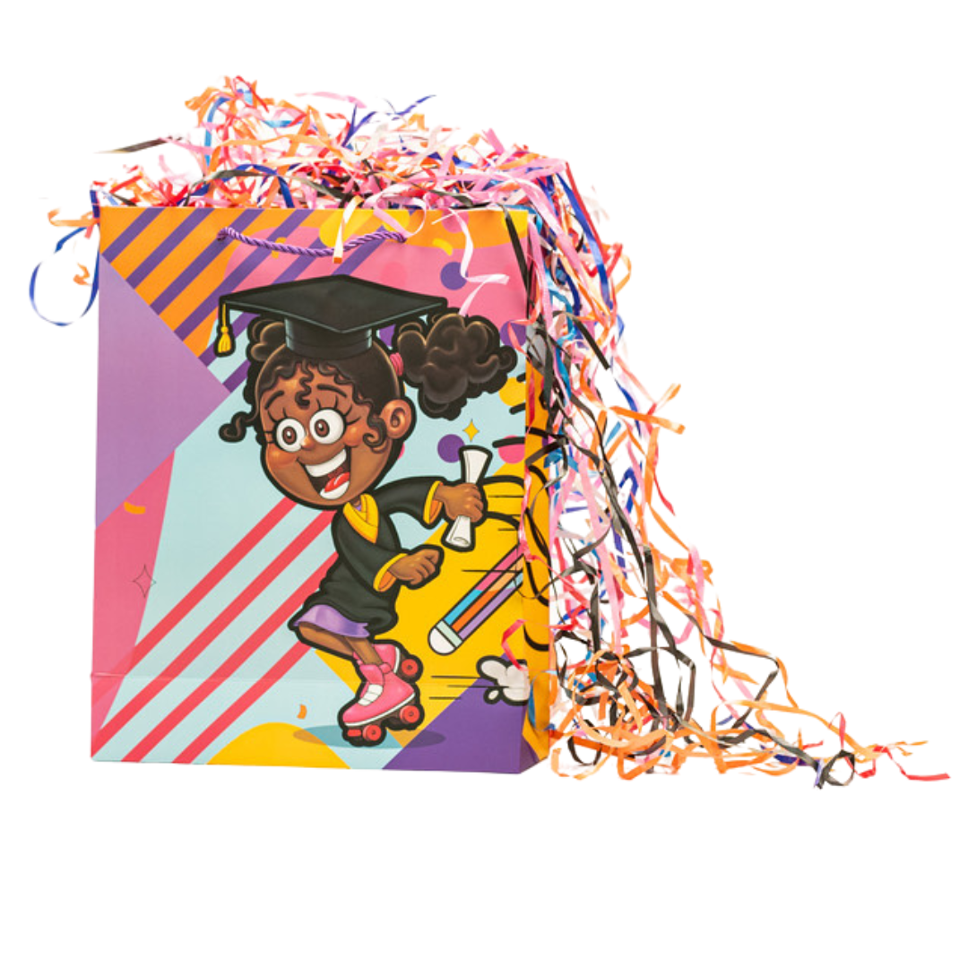 Melanin Graduation Gift Bag - Girl On Skates