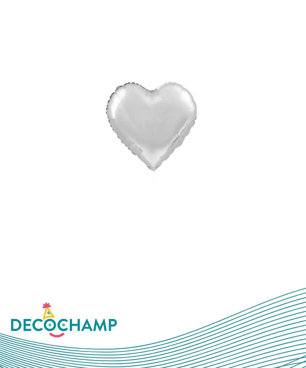 DecoHeart 4″ Silver
