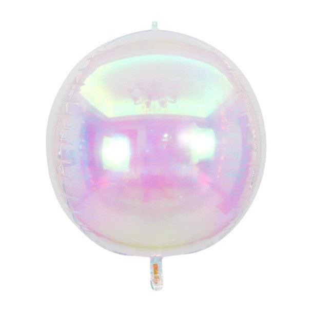 Sphere Pearl White Iridescent 10"