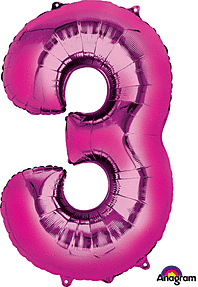 Number 3 Pink 26"