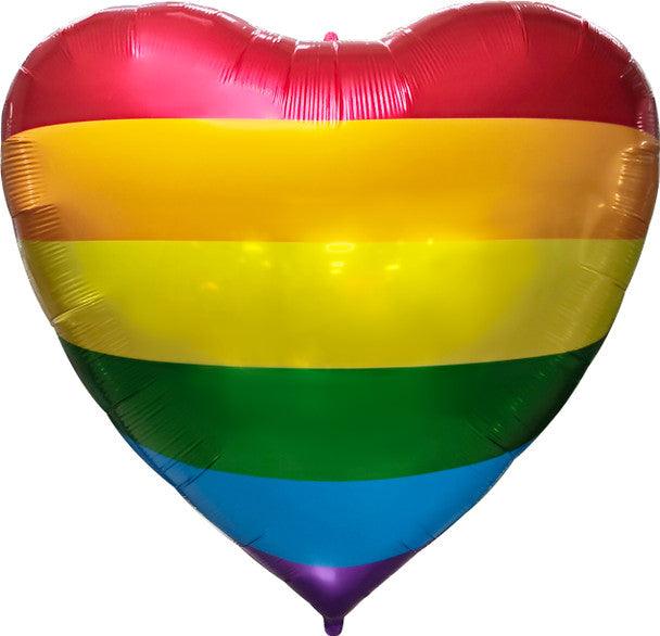 Rainbow Heart Giant 68"
