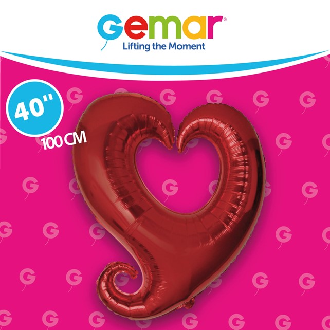 Red Heart Shape GEMAR 40"