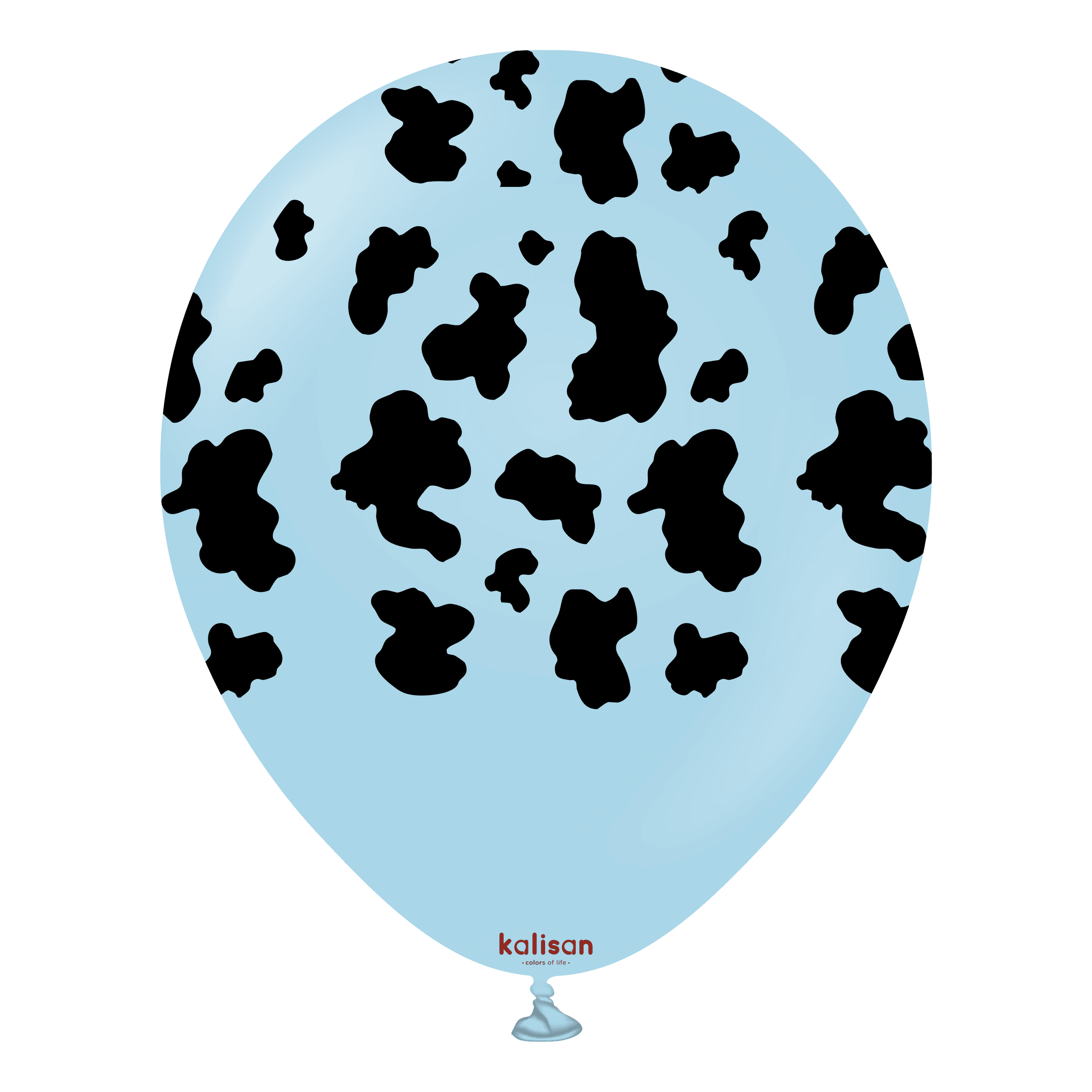 Kalisan Safari Cow Macaron Blue/Black Print 12"
