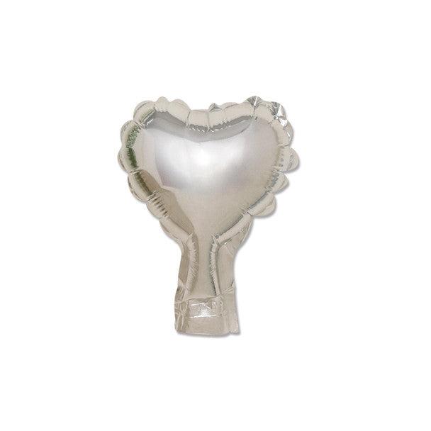 Heart 4" Self Sealing Silver