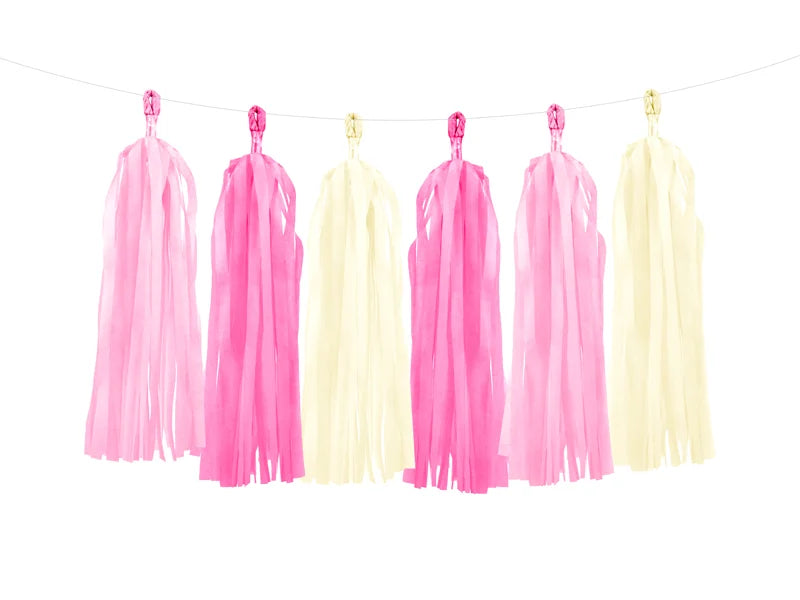 Tassel Garland, Pink/Yellow Mix