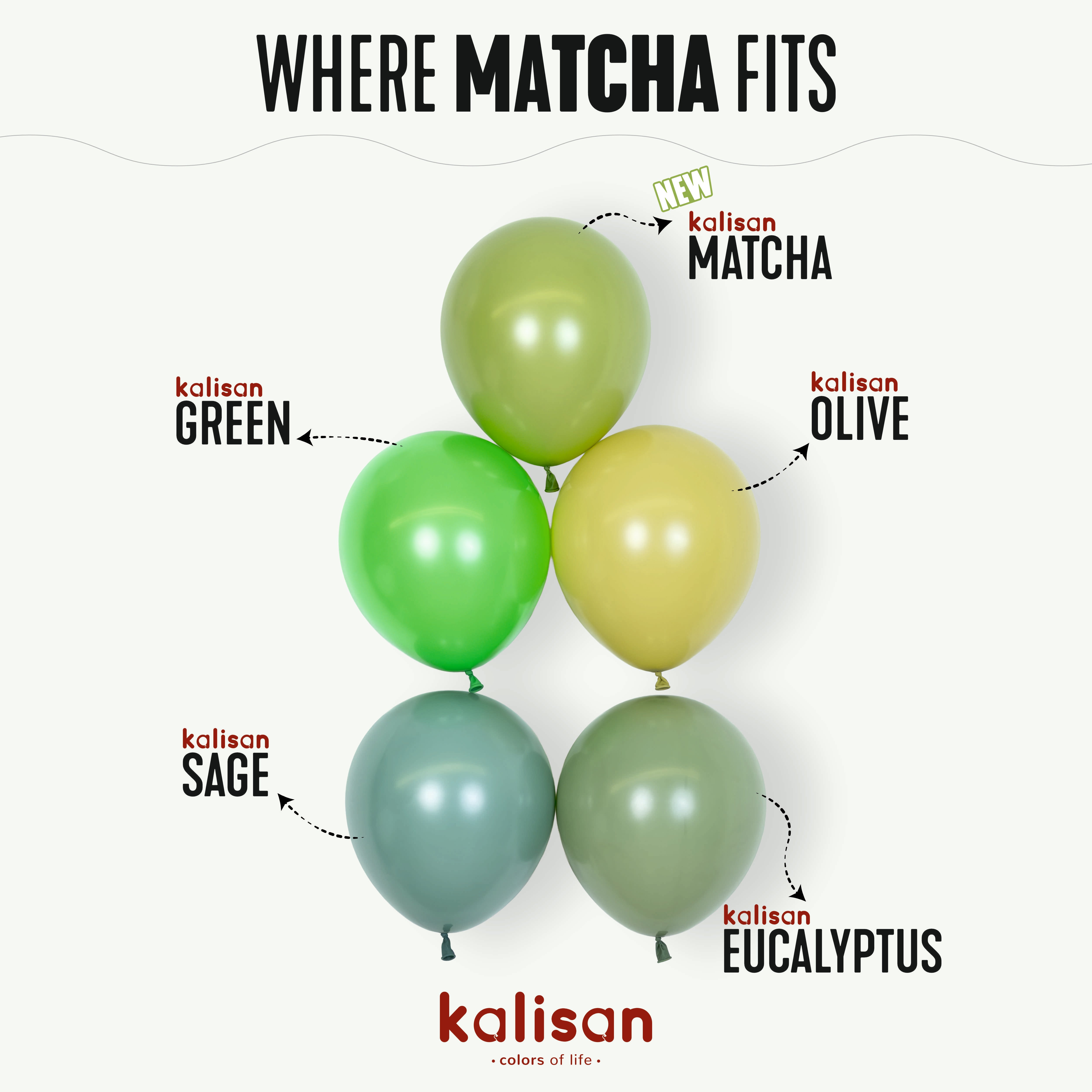 Kalisan Matcha Latex Balloon