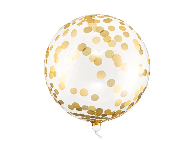 Sphere-Clear Gold Dots 16"