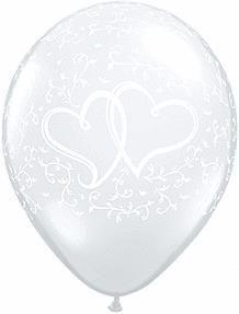 Qualatex Clear Entwined Hearts Latex 1