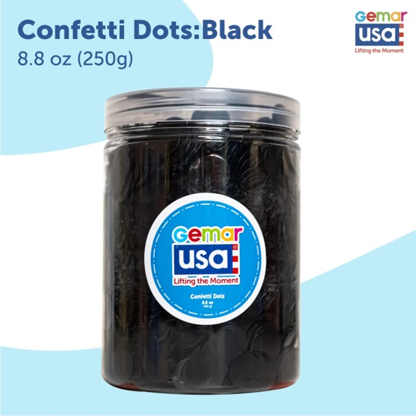 Black Confetti Jar