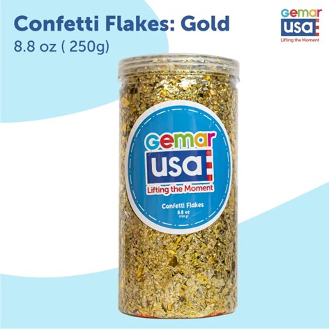Gold Confetti Jar Flake