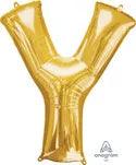 Letter Y Gold Anagram (pkg) 1