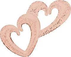 Interlocking Hearts Rose Gold 1